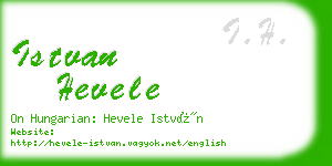 istvan hevele business card